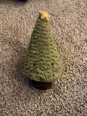 Jellycat Olive Green Plush Holiday Tree with Gold Star